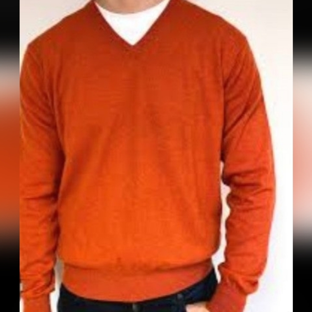 Columbia Men's V-Neck Sweater - Orange